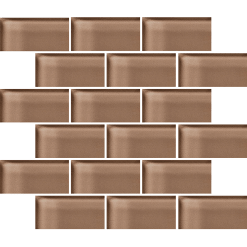 Glass Blox in Latte 2"x4" Glass Tile