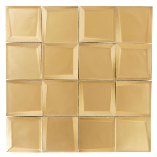 Sideview Glass in Gold 3"x3" Matte Glass Tile