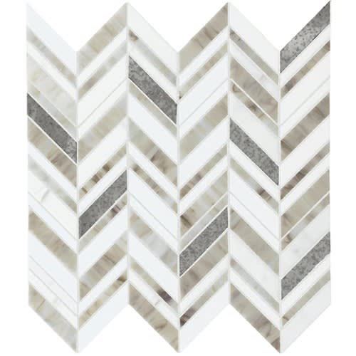 Stone Theory in Geo Chevron Tile