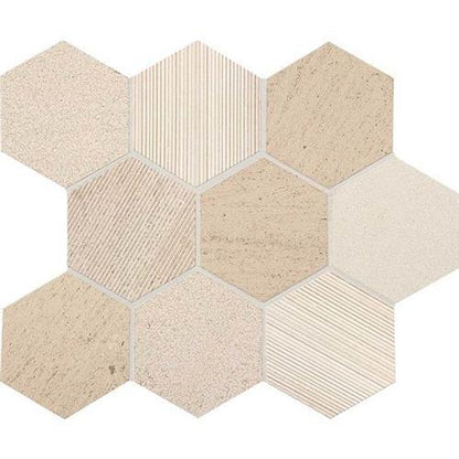 Ascend in Honest Greige Hexagon Mosaic