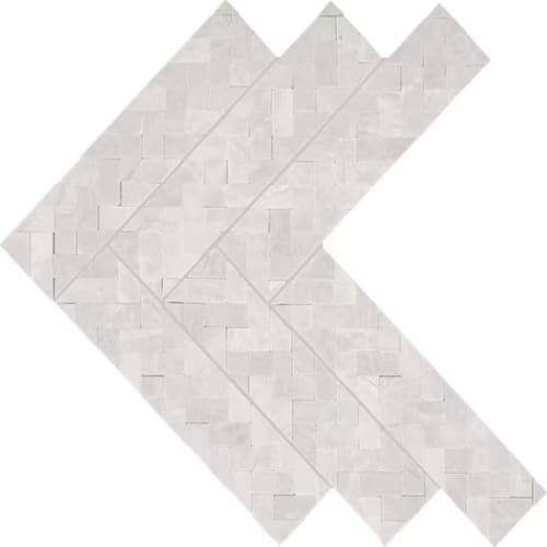 Eclessia Marble in Cristallo Double Herringbone Natural Stone