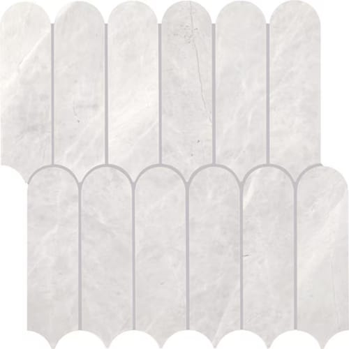 Eclessia Marble in Cristallo Elongated Fan Natural Stone