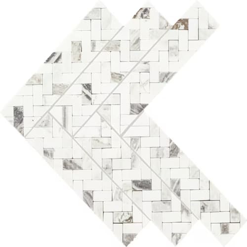Eclessia Marble in Volakas Double Herringbone Natural Stone