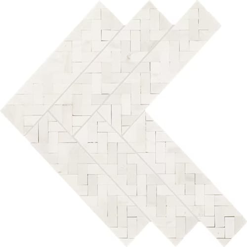 Eclessia Marble in Pacifica Double Herringbone Natural Stone