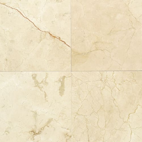 Marble in Crema Marfil Cl-18x18x.375-Polished Natural Stone