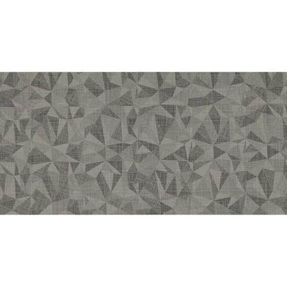 Fabric Art in Modern Kaleidoscope Ashen Steel Prism 12x24