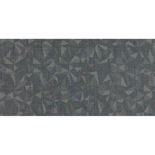 Fabric Art in Modern Kaleidoscope Midnight Steel Prism 12x24