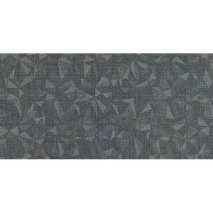 Fabric Art in Modern Kaleidoscope Midnight Steel Prism 12x24