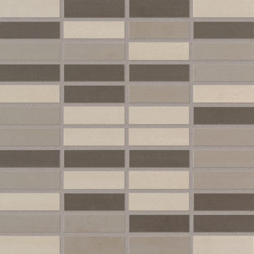 Shades 2.0 in Warm Grays Linear Mosaic 1"x3" Tile