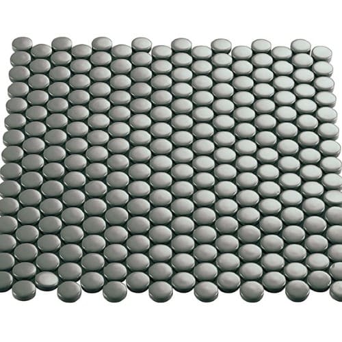 Multiplier in Grey Circle Mosaic 1"x1" Gloss Tile