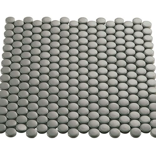 Multiplier in Grey Circle Mosaic 1"x1" Matte Tile