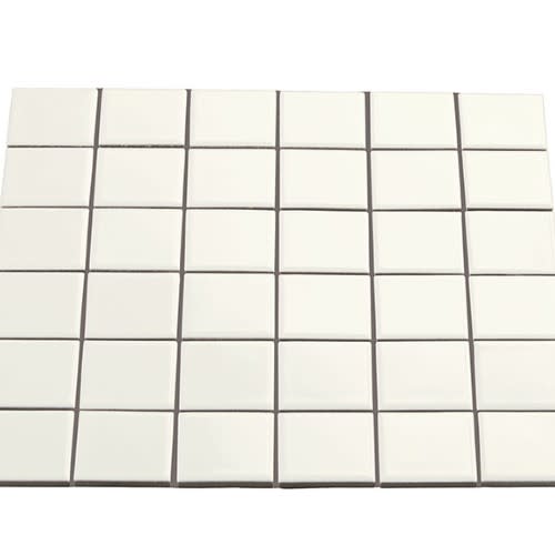 Multiplier in White Square Mosaic 2"x2" Gloss Tile