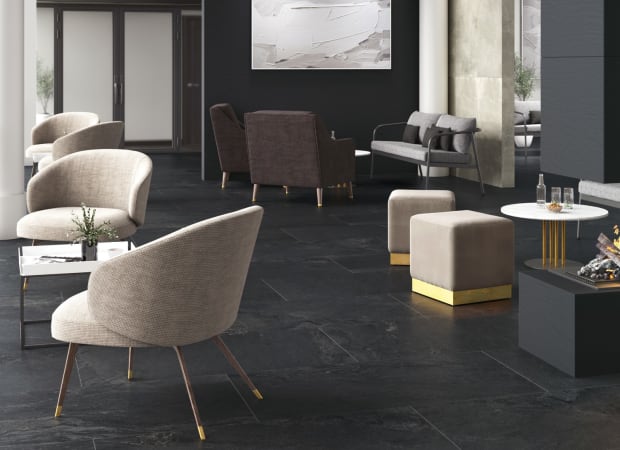 Owen Stone in Teddy 24"x48" Leather Tile