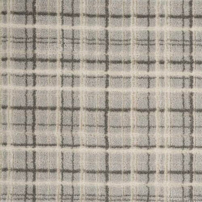 Perspectives Plaid in Silver/Ivory Carpet