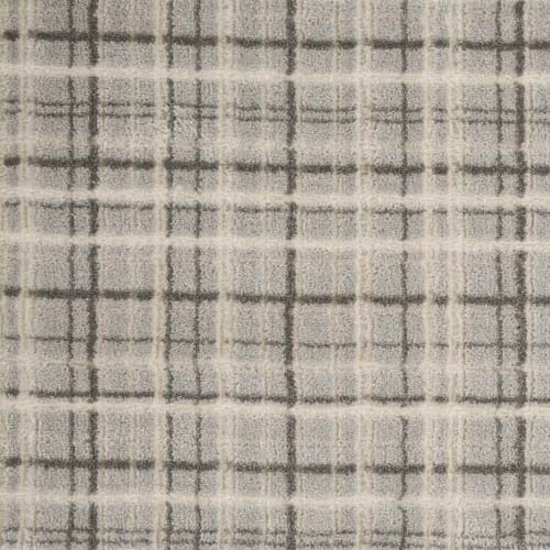 Perspectives Plaid in Silver/Ivory Carpet
