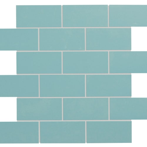 Retroactive 2.0 in Gulf Breeze Mosaic 2"x4" Tile
