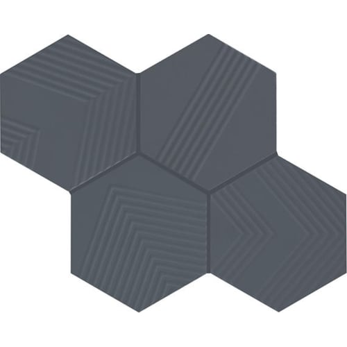 Rhyme and Reason in Indigo Hexagon Tile
