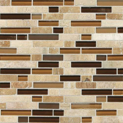 Stone Radiance&trade; in Caramel Travertino Random Mosaic Blend