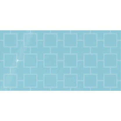 Showscape in Crisp Blue Square Lattice 12x24