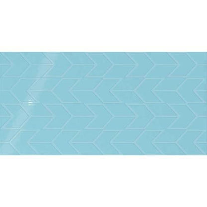 Showscape in Crisp Blue Chevron 12x24