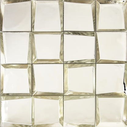 Sideview Glass in Silver 3"x3" Polished