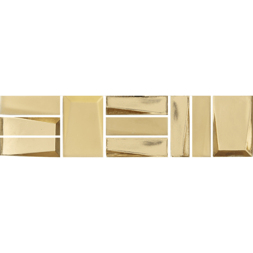 Sideview Glass in Gold 3"x12" Mix Glass Tile
