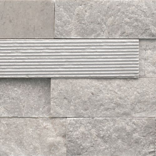 Structure in Structure 3d Ledger Blue (Marble) 6” X 24” Natural Stone