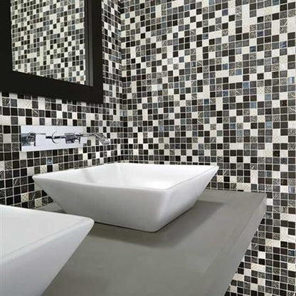 Uptown Glass in Matte Ebony Glass Tile