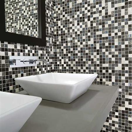 Uptown Glass in Carrara Glass Tile