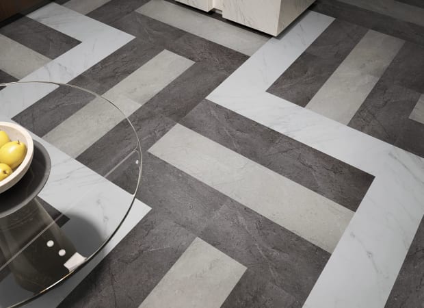 Pylon Glue Dn in Carrara White Luxury Vinyl