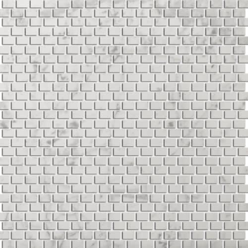 Marble Bianco Gioia Collection in 12" X 12" Mosaic Mesh Honed Natural Stone