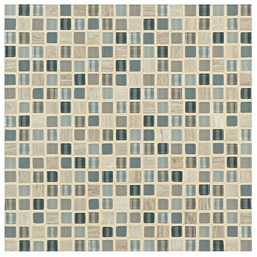 Ebb and Flow in Sand And Surf .5"x.5" Glass Tile