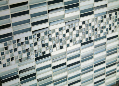 Ebb and Flow in Wind And Rain .5"x.5" Glass Tile