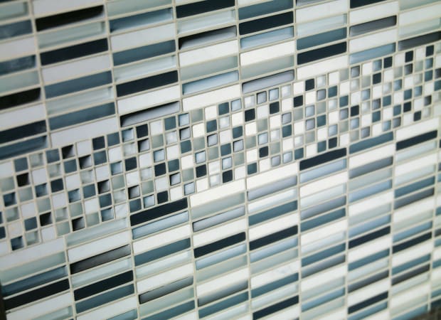 Ebb and Flow in Wind And Rain .5"x3" Glass Tile