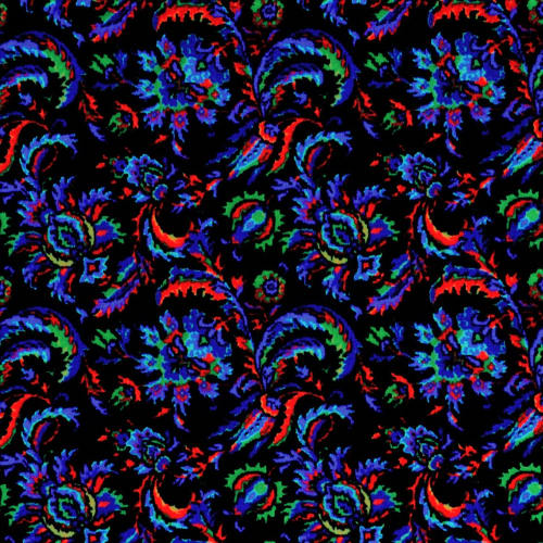Electric Scroll Fluorescent - 18 in Fluorescent Carpet