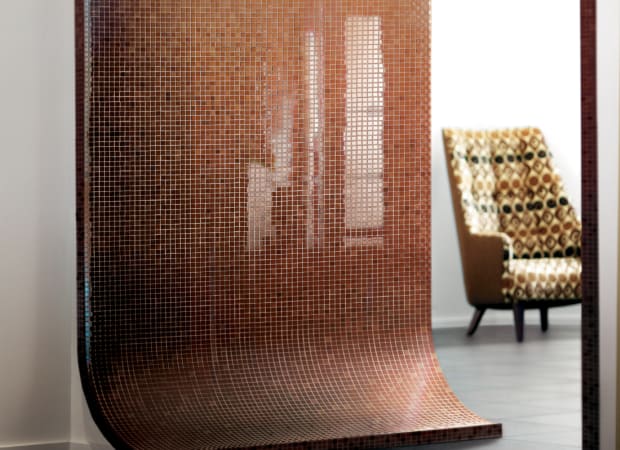 Glass Blox in Iced Tea 1"x1" Glass Tile
