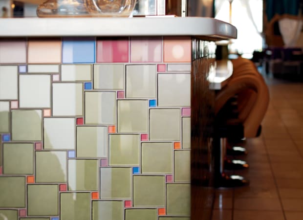 Glass Blox in Taupe Fog 4"x4" Glass Tile