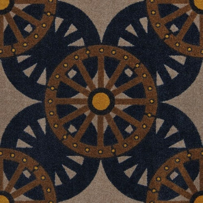 Wheel Shadows - 32 in Greige Carpet